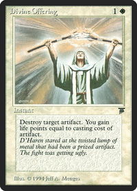 Divine Offering - Legends (LEG) #9 - Common Magic: The Gathering Trading Card