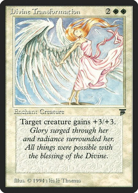 Divine Transformation - Legends Magic: The Gathering trading card
