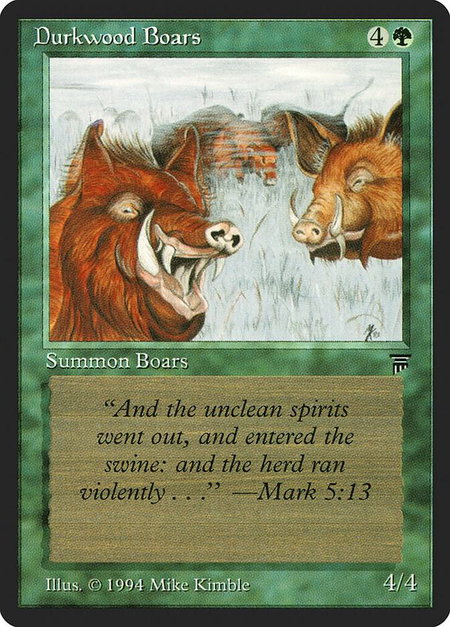 Durkwood Boars - Legends Magic: The Gathering trading card