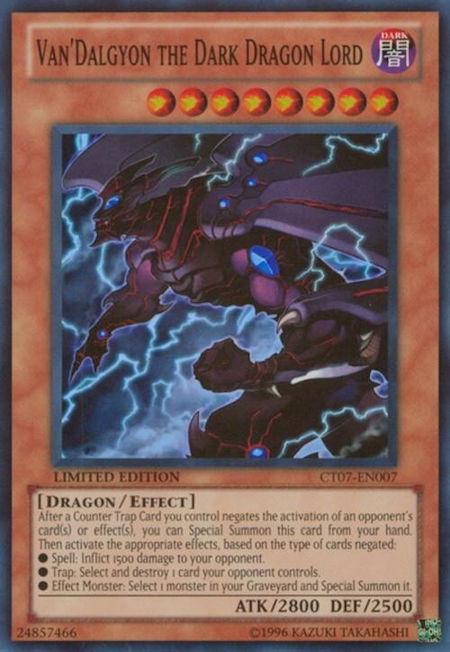 Van'Dalgyon The Dark Dragon Lord - 2010 Collectors Tins YuGiOh trading card