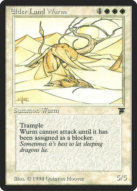 Elder Land Wurm - Legends Magic: The Gathering trading card