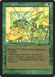 Emerald Dragonfly - Legends (LEG) #null - Common Magic: The Gathering Trading Card