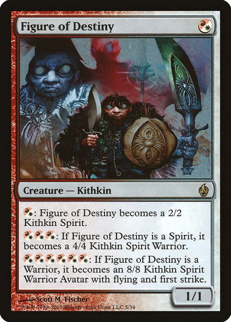 Figure of Destiny trading card from Premium Deck Series: Fire and Lightning Figure of Destiny - Premium Deck Series: Fire and Lightning Magic: The Gathering trading card