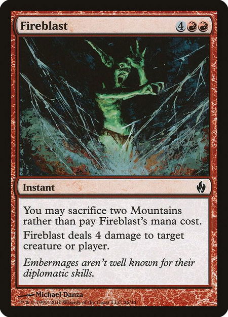Fireblast trading card from Premium Deck Series: Fire and Lightning Fireblast - Premium Deck Series: Fire and Lightning Magic: The Gathering trading card