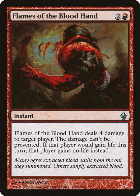 Flames of the Blood Hand trading card from Premium Deck Series: Fire and Lightning Flames of the Blood Hand - Premium Deck Series: Fire and Lightning Magic: The Gathering trading card
