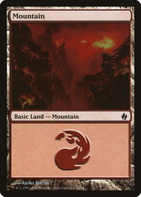 Mountain (32) - Premium Deck Series: Fire and Lightning (PD2) #32 - Land Magic: The Gathering Trading Card