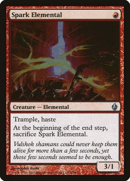 Spark Elemental trading card from Premium Deck Series: Fire and Lightning Spark Elemental - Premium Deck Series: Fire and Lightning Magic: The Gathering trading card