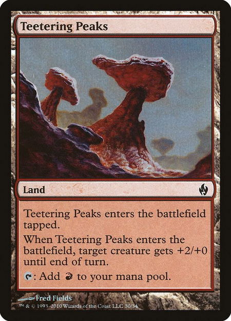 Teetering Peaks trading card from Premium Deck Series: Fire and Lightning Teetering Peaks - Premium Deck Series: Fire and Lightning Magic: The Gathering trading card