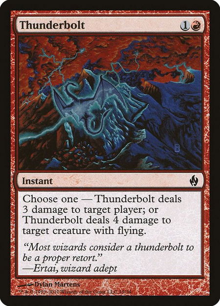 Thunderbolt trading card from Premium Deck Series: Fire and Lightning Thunderbolt - Premium Deck Series: Fire and Lightning Magic: The Gathering trading card