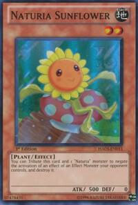 Naturia Sunflower trading card from Hidden Arsenal 3 Naturia Sunflower - Hidden Arsenal 3 YuGiOh trading card