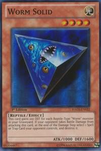 Worm Solid trading card from Hidden Arsenal 3 Worm Solid - Hidden Arsenal 3 YuGiOh trading card