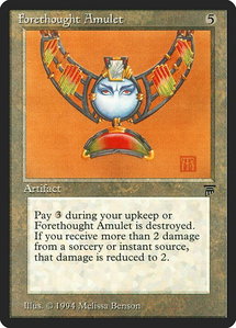 Forethought Amulet - Legends (LEG) #null - Rare Magic: The Gathering Trading Card