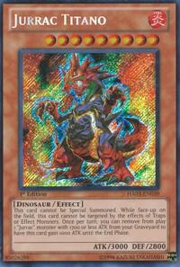Jurrac Titano trading card from Hidden Arsenal 3 Jurrac Titano - Hidden Arsenal 3 YuGiOh trading card
