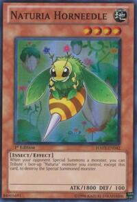 Naturia Horneedle - Hidden Arsenal 3 (HA03) #HA03-EN042 - Super Rare YuGiOh Trading Card