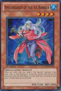 Spellbreaker of the Ice Barrier trading card from Hidden Arsenal 3 Spellbreaker of the Ice Barrier - Hidden Arsenal 3 YuGiOh trading card