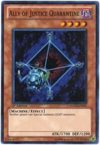 Ally of Justice Quarantine - Hidden Arsenal 3 YuGiOh trading card