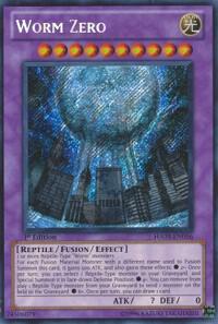 Worm Zero trading card from Hidden Arsenal 3 Worm Zero - Hidden Arsenal 3 YuGiOh trading card