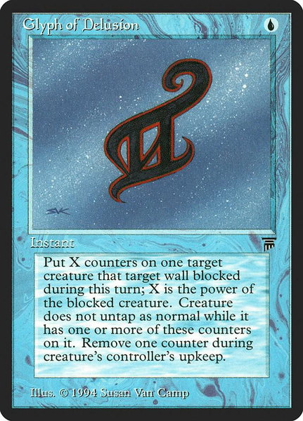 Glyph of Delusion trading card from Legends Glyph of Delusion - Legends Magic: The Gathering trading card