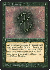 Glyph of Doom - Legends (LEG) #100 - Common Magic: The Gathering Trading Card