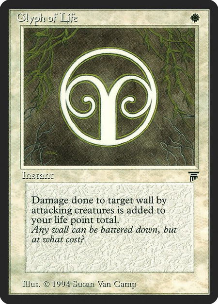Glyph of Life trading card from Legends Glyph of Life - Legends Magic: The Gathering trading card