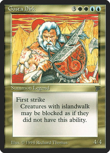 Gosta Dirk trading card from Legends Gosta Dirk - Legends Magic: The Gathering trading card
