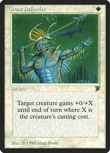Great Defender trading card from Legends Great Defender - Legends Magic: The Gathering trading card