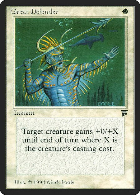 Great Defender - Legends Magic: The Gathering trading card
