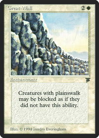 Great Wall - Legends (LEG) #17 - Uncommon Magic: The Gathering Trading Card