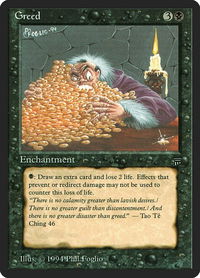 Greed - Legends (LEG) #101 - Rare Magic: The Gathering Trading Card