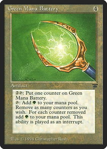 Green Mana Battery - Legends (LEG) #null - Uncommon Magic: The Gathering Trading Card