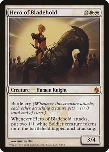 Hero of Bladehold - Mirrodin Besieged (MBS) #8 - Mythic Rare Magic: The Gathering Trading Card