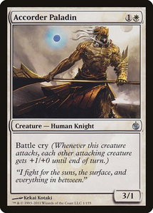 Accorder Paladin - Mirrodin Besieged (MBS) #1 - Uncommon Magic: The Gathering Trading Card
