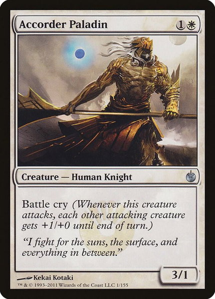 Accorder Paladin - Mirrodin Besieged Magic: The Gathering trading card