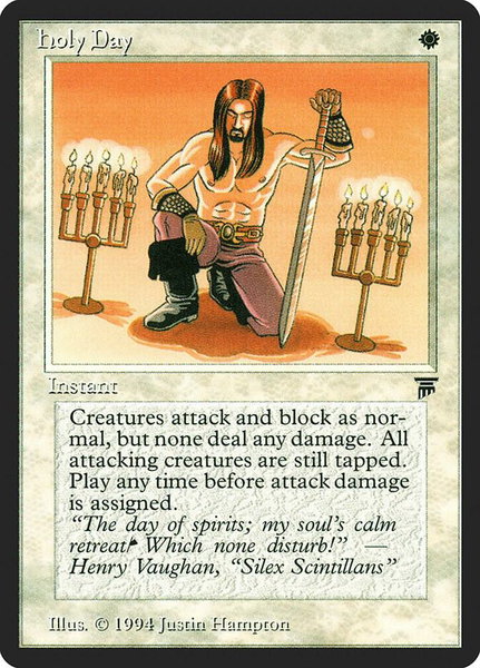 Holy Day trading card from Legends Holy Day - Legends Magic: The Gathering trading card