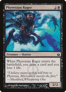 Phyrexian Rager - Mirrodin Besieged (MBS) #51 - Common Magic: The Gathering Trading Card