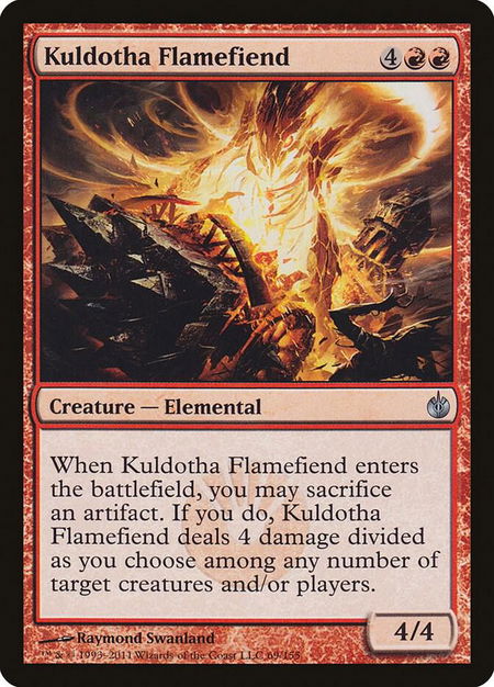 Kuldotha Flamefiend - Mirrodin Besieged Magic: The Gathering trading card