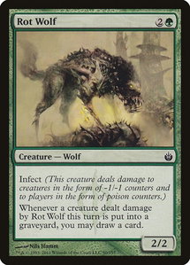 Rot Wolf - Mirrodin Besieged (MBS) #90 - Common Magic: The Gathering Trading Card