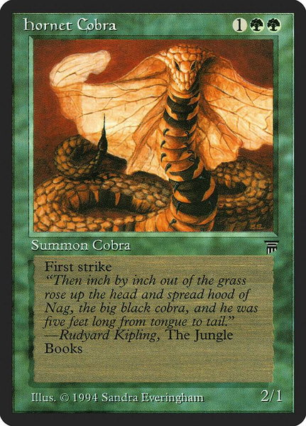 Hornet Cobra trading card from Legends Hornet Cobra - Legends Magic: The Gathering trading card