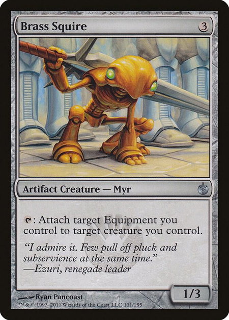 Brass Squire - Mirrodin Besieged Magic: The Gathering trading card