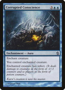 Corrupted Conscience - Mirrodin Besieged (MBS) #22 - Uncommon Magic: The Gathering Trading Card