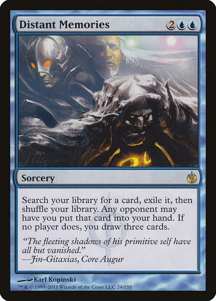 Distant Memories - Mirrodin Besieged Magic: The Gathering trading card
