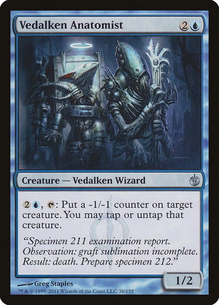 Vedalken Anatomist - Mirrodin Besieged Magic: The Gathering trading card