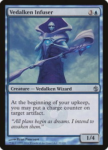 Vedalken Infuser - Mirrodin Besieged (MBS) #37 - Uncommon Magic: The Gathering Trading Card