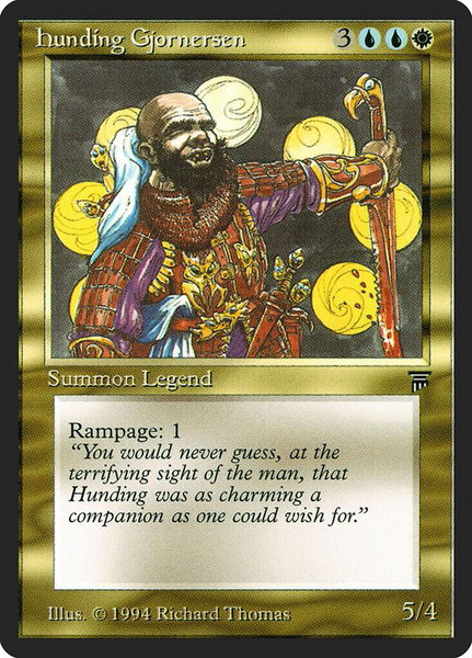Hunding Gjornersen trading card from Legends Hunding Gjornersen - Legends Magic: The Gathering trading card