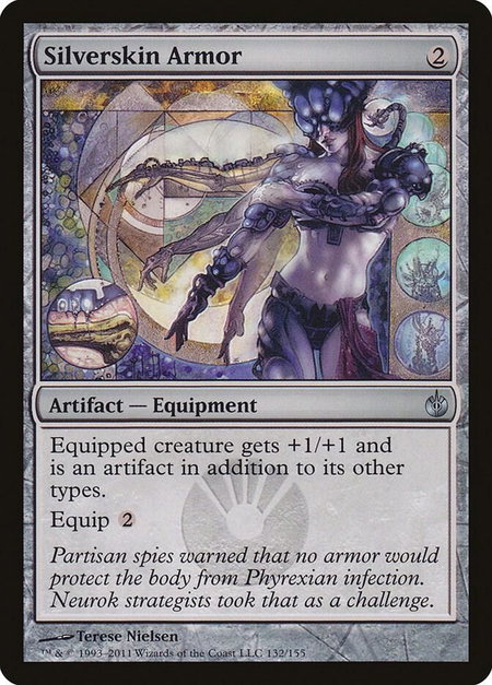 Silverskin Armor - Mirrodin Besieged Magic: The Gathering trading card