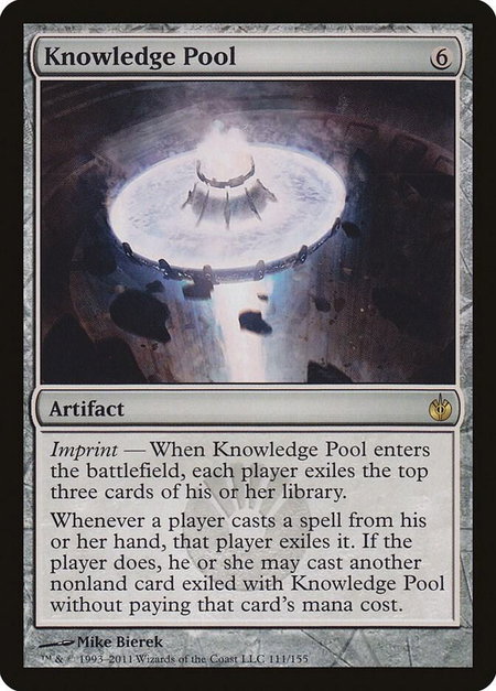 Knowledge Pool trading card from Mirrodin Besieged Knowledge Pool - Mirrodin Besieged Magic: The Gathering trading card