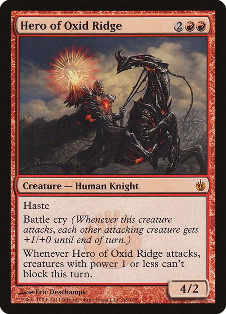 Hero of Oxid Ridge - Mirrodin Besieged Magic: The Gathering trading card