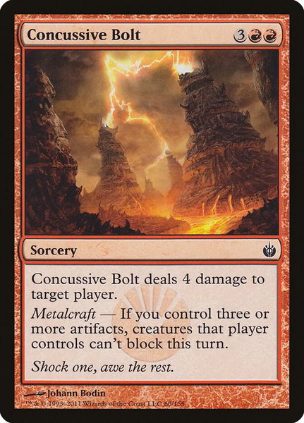 Concussive Bolt - Mirrodin Besieged Magic: The Gathering trading card