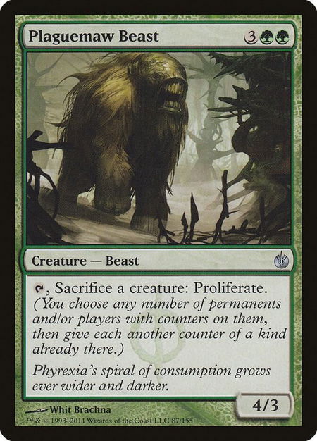 Plaguemaw Beast - Mirrodin Besieged Magic: The Gathering trading card