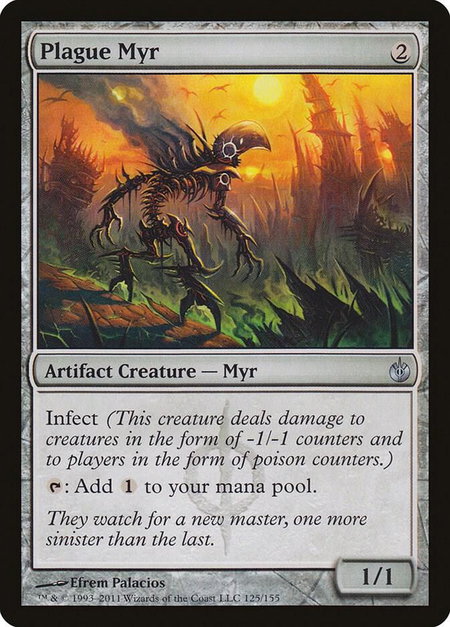 Plague Myr - Mirrodin Besieged Magic: The Gathering trading card